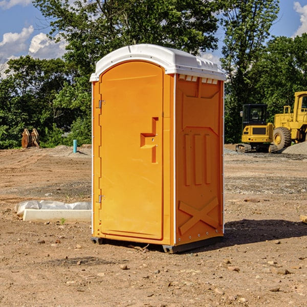 how often are the porta potties cleaned and serviced during a rental period in Brayton IA